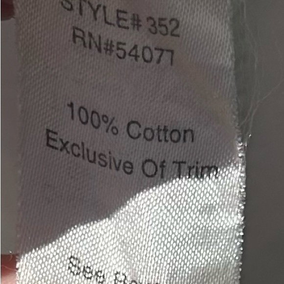 Sz L-CAbi white button up shirt with grosgrain details & elastic band in back - Picture 4 of 5